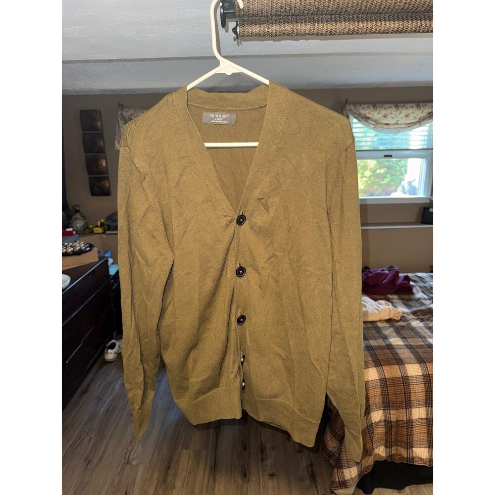 Men’s Brown Button Cardigan Size Large